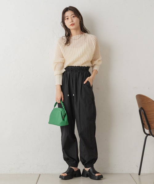 Kastane（カスタネ）の「【カタログ掲載アイテム】シアージャガードニット（ニット/セーター・レディース・グリーン/アイボリー/キャメル/ブラック・FREE）」の6枚目の写真