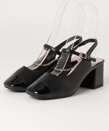 NUOVO | NUOVO ヌオーヴォ B-STRAP CHAIN 6 バックストラップ チェーン 6 NE40139 BLACK(パンプス)