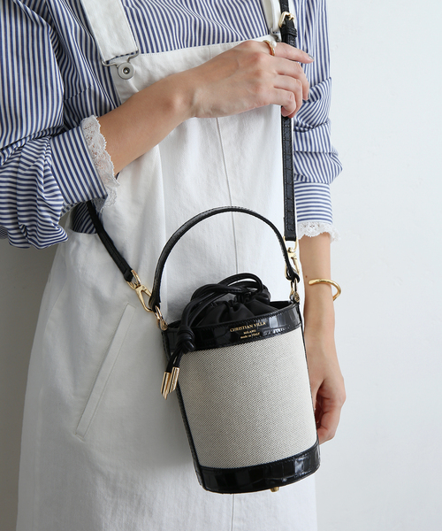 La TOTALITE(ラトータリテ)の「【CHRISTIAN VILLA /クリスチャンヴィラ】コンビ 2WAY BAG◆(ショルダーバッグ・レディース・ブラック/ベージュ/パープル・FREE)」の4枚目の写真