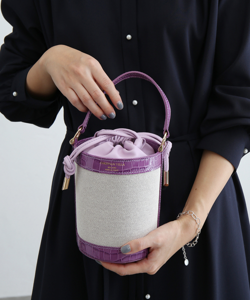 La TOTALITE(ラトータリテ)の「【CHRISTIAN VILLA /クリスチャンヴィラ】コンビ 2WAY BAG◆(ショルダーバッグ・レディース・ブラック/ベージュ/パープル・FREE)」の17枚目の写真