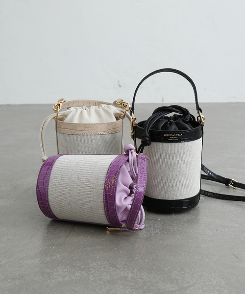 La TOTALITE(ラトータリテ)の「【CHRISTIAN VILLA /クリスチャンヴィラ】コンビ 2WAY BAG◆(ショルダーバッグ・レディース・ブラック/ベージュ/パープル・FREE)」の18枚目の写真