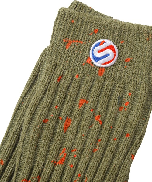 SILAS（サイラス）の「SPUTTERING SOCKS　サイラススパッタリングソックス（ソックス/靴下・メンズ・ホワイト/ブラック/オリーブ・ONE SIZE）」の13枚目の写真