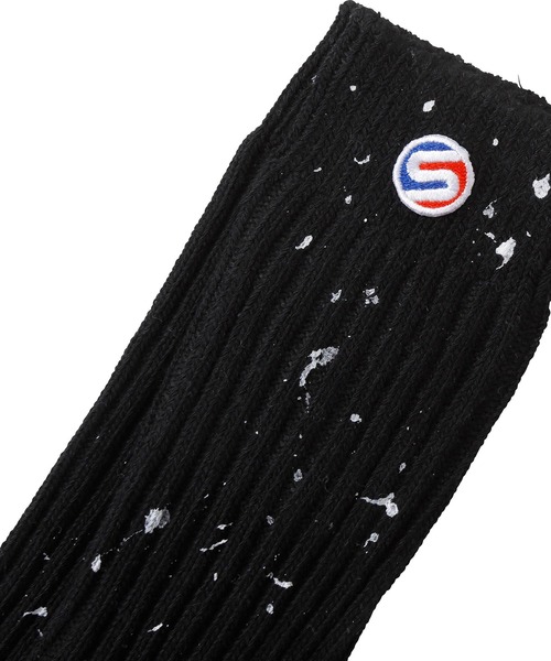 SILAS（サイラス）の「SPUTTERING SOCKS　サイラススパッタリングソックス（ソックス/靴下・メンズ・ホワイト/ブラック/オリーブ・ONE SIZE）」の9枚目の写真