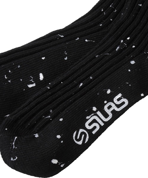 SILAS（サイラス）の「SPUTTERING SOCKS　サイラススパッタリングソックス（ソックス/靴下・メンズ・ホワイト/ブラック/オリーブ・ONE SIZE）」の6枚目の写真