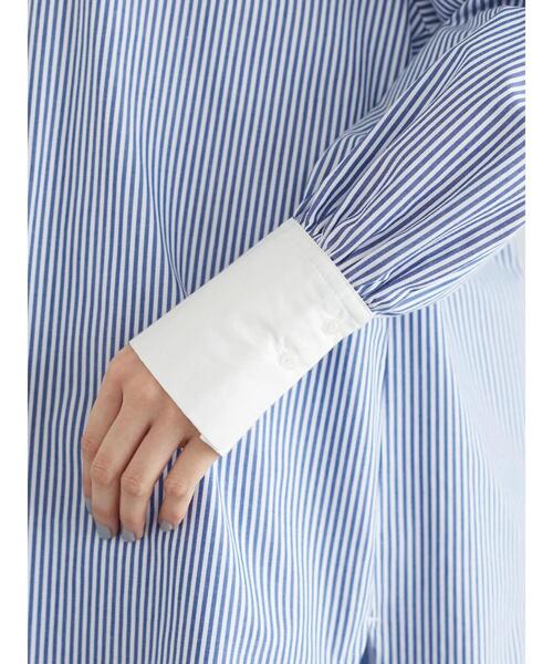 Green　Parks（グリーンパークス）の「ストライプクレリックシャツ（シャツ/ブラウス・レディース・ストライプ/ブルー系その他6・FREE）」の13枚目の写真