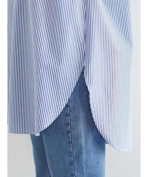 Green　Parks（グリーンパークス）の「ストライプクレリックシャツ（シャツ/ブラウス・レディース・ストライプ/ブルー系その他6・FREE）」の14枚目の写真