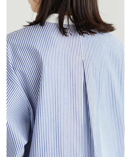 Green　Parks（グリーンパークス）の「ストライプクレリックシャツ（シャツ/ブラウス・レディース・ストライプ/ブルー系その他6・FREE）」の15枚目の写真