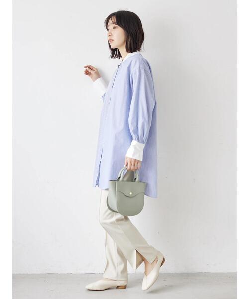 Green　Parks（グリーンパークス）の「ストライプクレリックシャツ（シャツ/ブラウス・レディース・ストライプ/ブルー系その他6・FREE）」の22枚目の写真