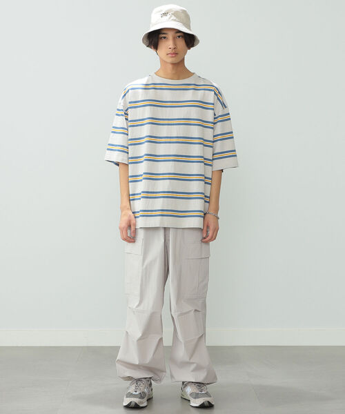 BeAMS DOT（ビームスドット）の「【WEB限定】BeAMS DOT / マルチボーダーTシャツ（Tシャツ/カットソー・メンズ・ブラック/ベージュ・LARGE/MEDIUM）」の8枚目の写真