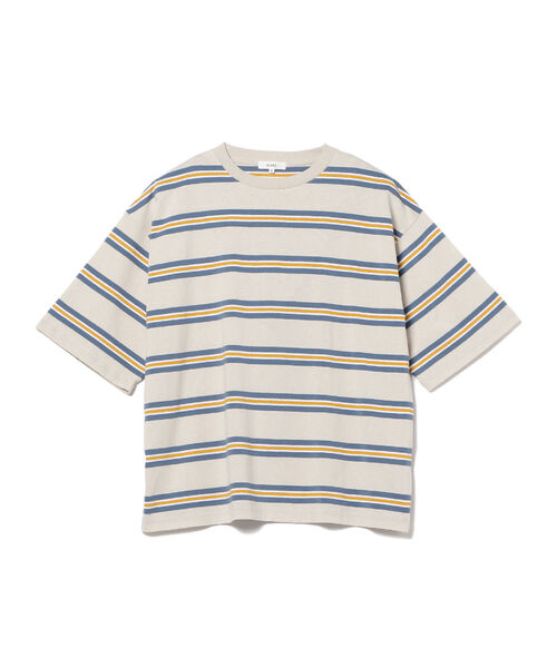 BeAMS DOT（ビームスドット）の「【WEB限定】BeAMS DOT / マルチボーダーTシャツ（Tシャツ/カットソー・メンズ・ブラック/ベージュ・LARGE/MEDIUM）」の12枚目の写真