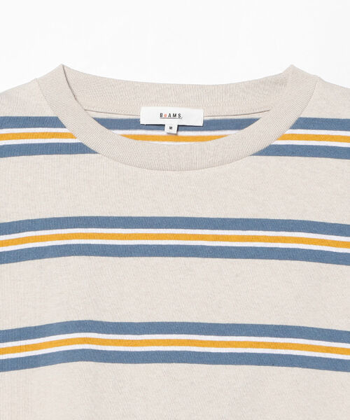 BeAMS DOT（ビームスドット）の「【WEB限定】BeAMS DOT / マルチボーダーTシャツ（Tシャツ/カットソー・メンズ・ブラック/ベージュ・LARGE/MEDIUM）」の13枚目の写真