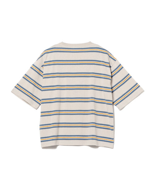BeAMS DOT（ビームスドット）の「【WEB限定】BeAMS DOT / マルチボーダーTシャツ（Tシャツ/カットソー・メンズ・ブラック/ベージュ・LARGE/MEDIUM）」の14枚目の写真