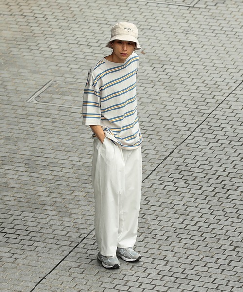 BeAMS DOT（ビームスドット）の「【WEB限定】BeAMS DOT / マルチボーダーTシャツ（Tシャツ/カットソー・メンズ・ブラック/ベージュ・LARGE/MEDIUM）」の20枚目の写真