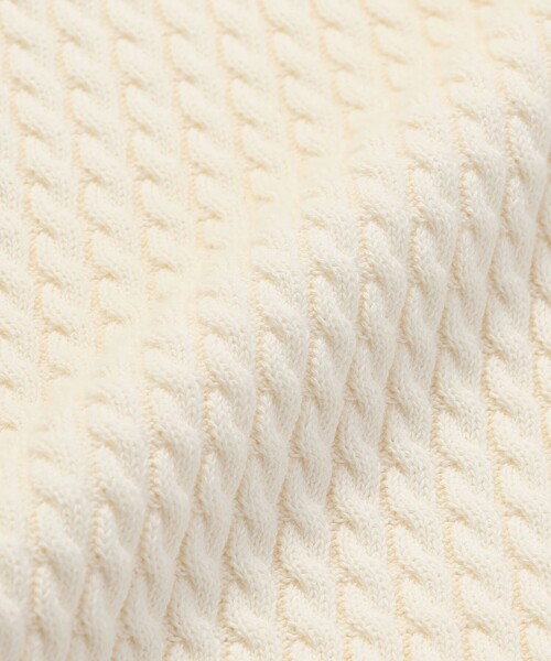 MACKINTOSH LONDON（マッキントッシュ ロンドン）の「ミニケーブルハウスラインカラーカーディガン（カーディガン/ボレロ・メンズ・ホワイト・L/M/LL）」の8枚目の写真