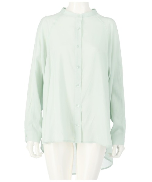 CHILLE(チル)の「バックフリルブラウス(シャツ/ブラウス・レディース・ホワイト/グリーン・FREE)」の13枚目の写真