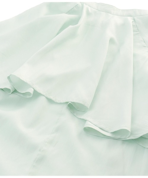 CHILLE(チル)の「バックフリルブラウス(シャツ/ブラウス・レディース・ホワイト/グリーン・FREE)」の15枚目の写真