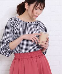 SHOO・LA・RUE | バックリボンギンガムチェックブラウス(シャツ/ブラウス)