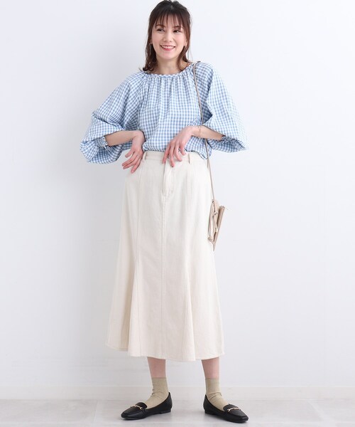 SHOO・LA・RUE(シューラルー)の「◆バックリボンギンガムチェックブラウス(シャツ/ブラウス・レディース・ブラック系1/ベージュ系1/ブルー系1・00)」の18枚目の写真