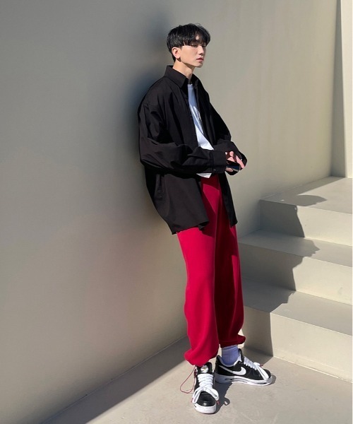 ASCLO（エジュクロ）の「ASCLO  Herringbone 2way Pants（スウェットパンツ・メンズ・ブラック/レッド/グリーン・FREE）」の16枚目の写真