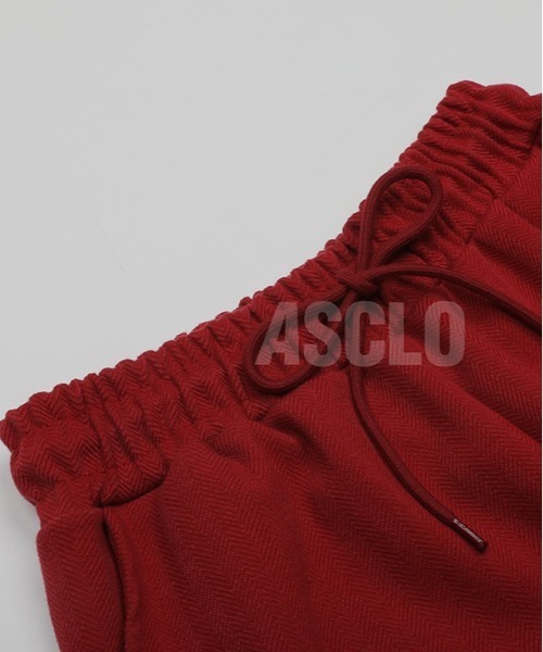 ASCLO（エジュクロ）の「ASCLO  Herringbone 2way Pants（スウェットパンツ・メンズ・ブラック/レッド/グリーン・FREE）」の14枚目の写真
