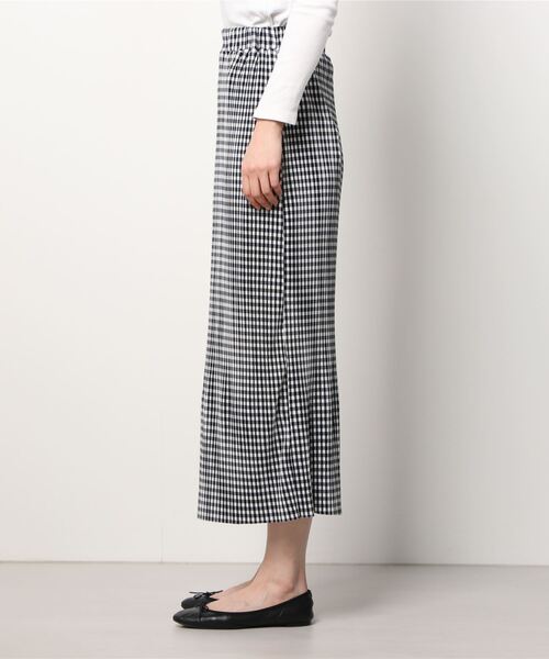 Per sist ence(パーシエンス)の「Per sist ence/パーシエンス ギンガムチェック楊柳プリーツスカート(スカート・レディース・ブラック/グリーン・FREE)」の3枚目の写真