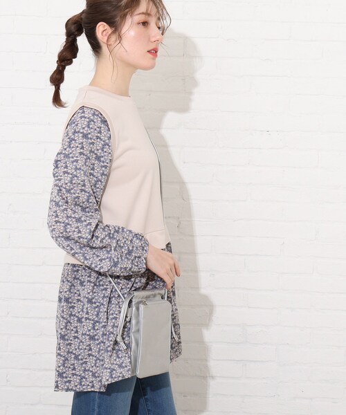 Cutie Blonde（キューティーブロンド）の「◆レイヤード風花柄チュニック（チュニック・レディース・ネイビー/サンドベージュ/イエロー系その他・02/03/01）」の15枚目の写真