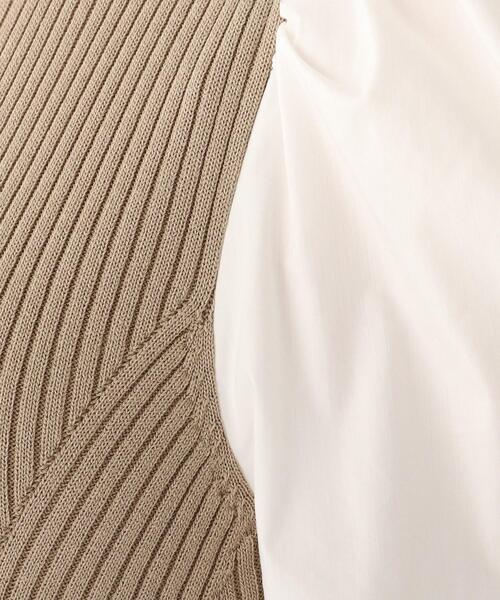 OPAQUE.CLIP（オペークドットクリップ）の「◆【C】ドッキングボリュームスリーブ リブニット（ワンピース・レディース・ブラウン系その他/ブラック/ブルー・36/38）」の14枚目の写真