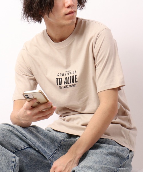 FUNALIVE(ファンアライブ)の「BF2 select スモールロゴプリントTシャツ(Tシャツ/カットソー・メンズ・ホワイト/ブラック/ベージュ/ネイビー/レッド/ピンク/オレンジ/グリーン/ホワイト系その他/ブラック系その他/グリーン系その他/ブラック系その他2・LL/M/L)」の7枚目の写真