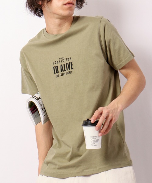FUNALIVE(ファンアライブ)の「BF2 select スモールロゴプリントTシャツ(Tシャツ/カットソー・メンズ・ホワイト/ブラック/ベージュ/ネイビー/レッド/ピンク/オレンジ/グリーン/ホワイト系その他/ブラック系その他/グリーン系その他/ブラック系その他2・LL/M/L)」の9枚目の写真