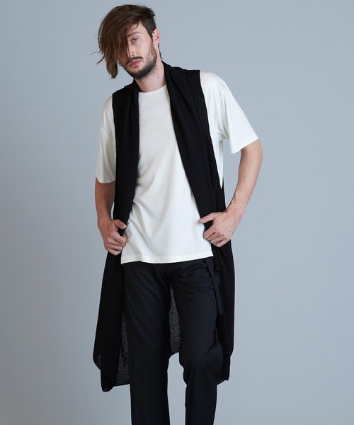 NO ID.（ノーアイディ）の「ノースリーブニットロングガウン（ニット/セーター・メンズ・ブラック/グレー/ベージュ・ONE SIZE）」の14枚目の写真