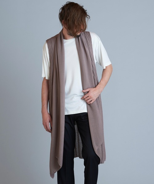 NO ID.（ノーアイディ）の「ノースリーブニットロングガウン（ニット/セーター・メンズ・ブラック/グレー/ベージュ・ONE SIZE）」の15枚目の写真