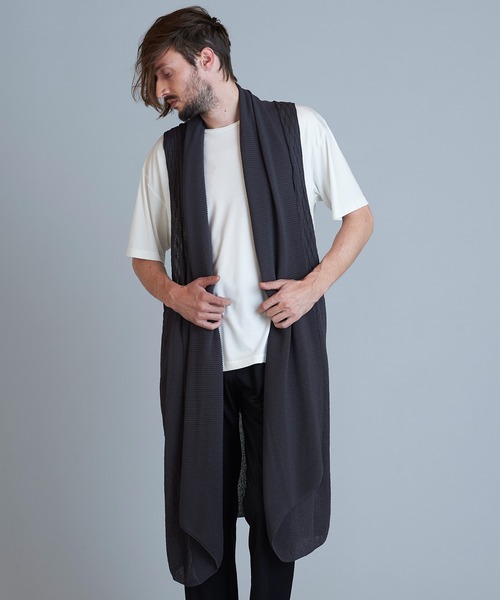 NO ID.（ノーアイディ）の「ノースリーブニットロングガウン（ニット/セーター・メンズ・ブラック/グレー/ベージュ・ONE SIZE）」の16枚目の写真