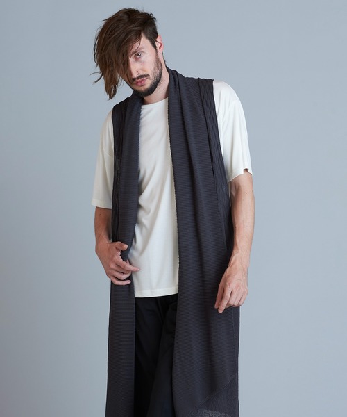 NO ID.（ノーアイディ）の「ノースリーブニットロングガウン（ニット/セーター・メンズ・ブラック/グレー/ベージュ・ONE SIZE）」の22枚目の写真