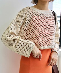 MLI'A | クロップド丈メッシュ2WAYカーデ(Tシャツ/カットソー)