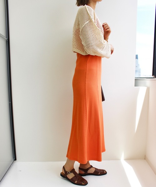 MLI'A(エムリア)の「クロップド丈メッシュ2WAYカーデ(Tシャツ/カットソー・レディース・ブラック/ブラウン/アイボリー/グレー系その他・M)」の7枚目の写真