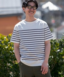 ITEMS URBANRESEARCH | パネルボーダーショートスリーブバスクシャツ(Tシャツ/カットソー)