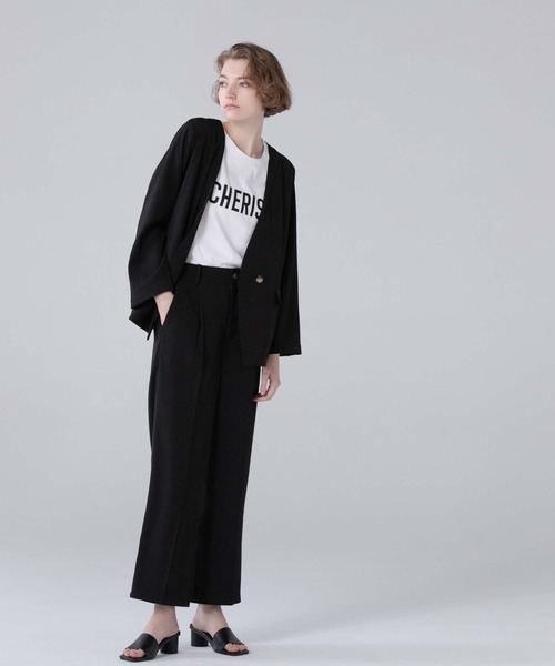 CEDNIE（セドニー）の「とろみツイルワイドパンツ（その他パンツ・レディース・ブラック/グリーン/アイボリー・S/M）」の9枚目の写真