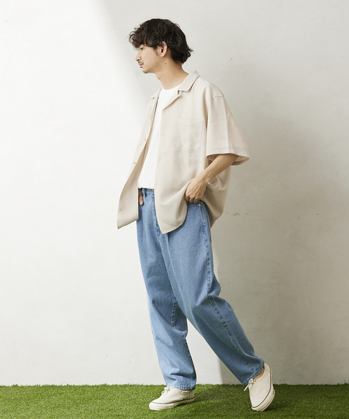 JOURNAL STANDARD relume(ジャーナルスタンダード レリューム)の「TEC/LENO CLOTH シャツ(シャツ/ブラウス・メンズ・ブラック/ライトグリーン/アイボリー/ブラウン系その他・MEDIUM/LARGE)」の2枚目の写真