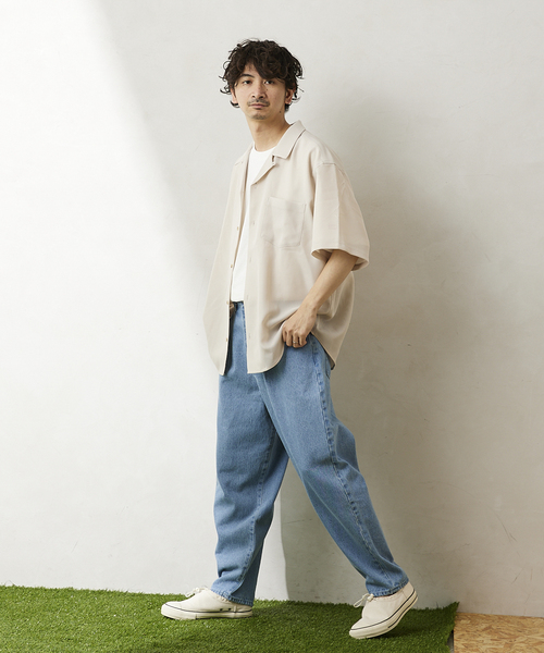 JOURNAL STANDARD relume(ジャーナルスタンダード レリューム)の「TEC/LENO CLOTH シャツ(シャツ/ブラウス・メンズ・ブラック/ライトグリーン/アイボリー/ブラウン系その他・MEDIUM/LARGE)」の6枚目の写真