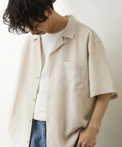 JOURNAL STANDARD relume(ジャーナルスタンダード レリューム)の「TEC/LENO CLOTH シャツ(シャツ/ブラウス・メンズ・ブラック/ライトグリーン/アイボリー/ブラウン系その他・MEDIUM/LARGE)」の7枚目の写真