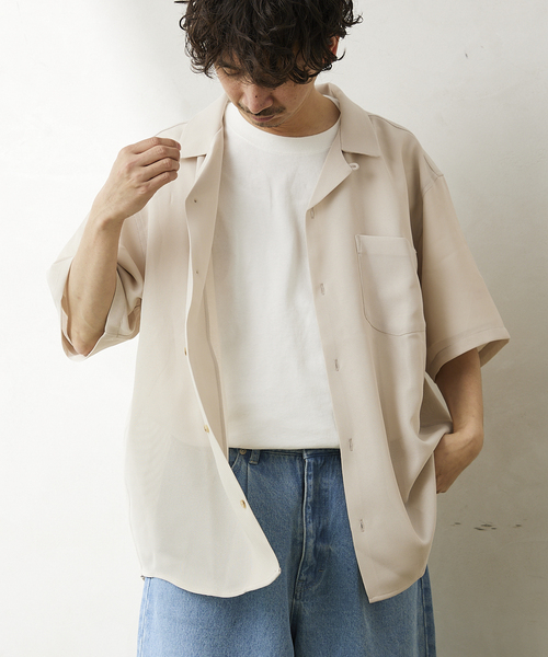 JOURNAL STANDARD relume(ジャーナルスタンダード レリューム)の「TEC/LENO CLOTH シャツ(シャツ/ブラウス・メンズ・ブラック/ライトグリーン/アイボリー/ブラウン系その他・MEDIUM/LARGE)」の9枚目の写真