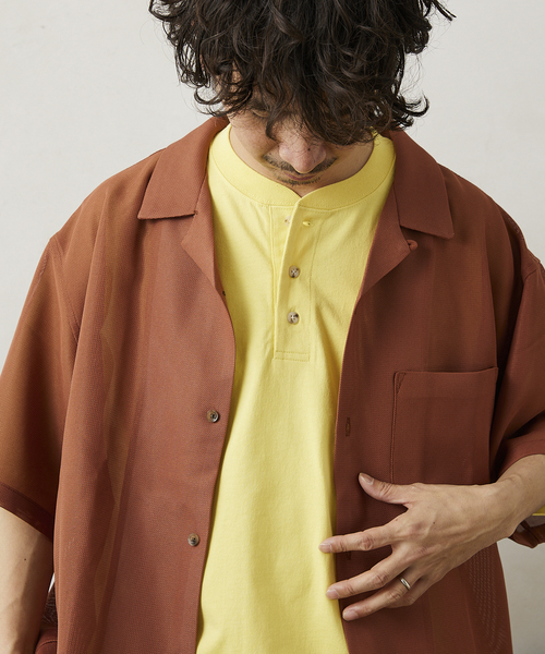 JOURNAL STANDARD relume(ジャーナルスタンダード レリューム)の「TEC/LENO CLOTH シャツ(シャツ/ブラウス・メンズ・ブラック/ライトグリーン/アイボリー/ブラウン系その他・MEDIUM/LARGE)」の17枚目の写真
