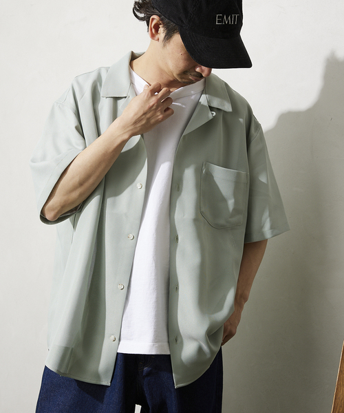 JOURNAL STANDARD relume(ジャーナルスタンダード レリューム)の「TEC/LENO CLOTH シャツ(シャツ/ブラウス・メンズ・ブラック/ライトグリーン/アイボリー/ブラウン系その他・MEDIUM/LARGE)」の21枚目の写真