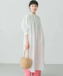 かぐれ | リネンギャザーシャツワンピース(ワンピース)