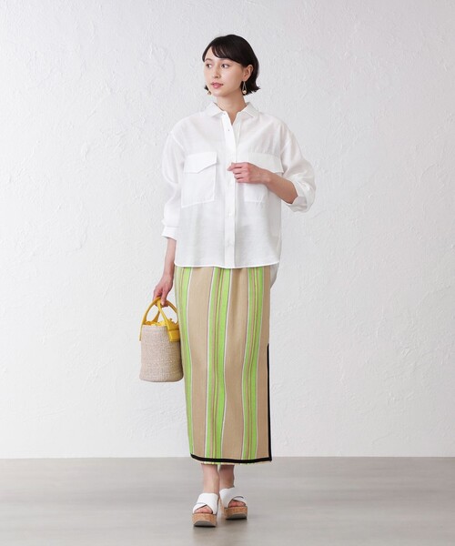 EPOCA THE SHOP(エポカザショップ)の「ダブルポケットシャツ(シャツ/ブラウス・レディース・ホワイト/グリーン系その他7・38)」の11枚目の写真