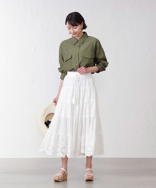 EPOCA THE SHOP(エポカザショップ)の「ダブルポケットシャツ(シャツ/ブラウス・レディース・ホワイト/グリーン系その他7・38)」の7枚目の写真