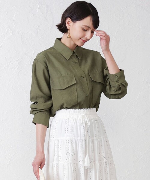 EPOCA THE SHOP(エポカザショップ)の「ダブルポケットシャツ(シャツ/ブラウス・レディース・ホワイト/グリーン系その他7・38)」の15枚目の写真