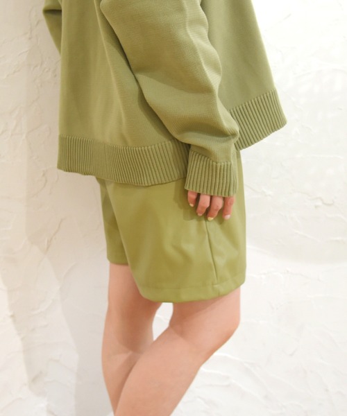 sango(sango)の「フェイクレザータックショートパンツ(その他パンツ・レディース・ブラック/アイボリー/オリーブ・FREE)」の14枚目の写真