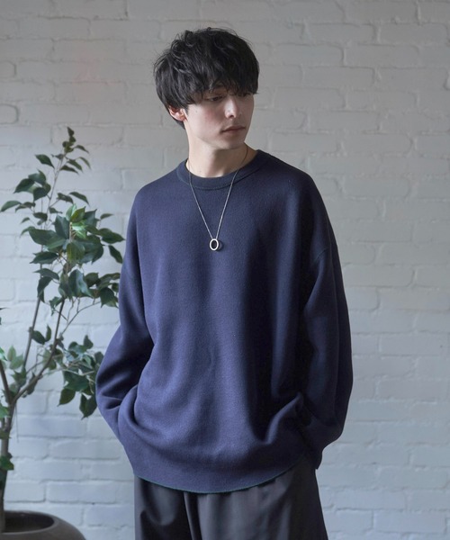 Alpinus（アルピナス）の「Alpinus - fluffy loose reversible knit / フラフィールーズリバーシブルニット（ニット/セーター・メンズ・ホワイト/グリーン・SMALL/MEDIUM）」の9枚目の写真