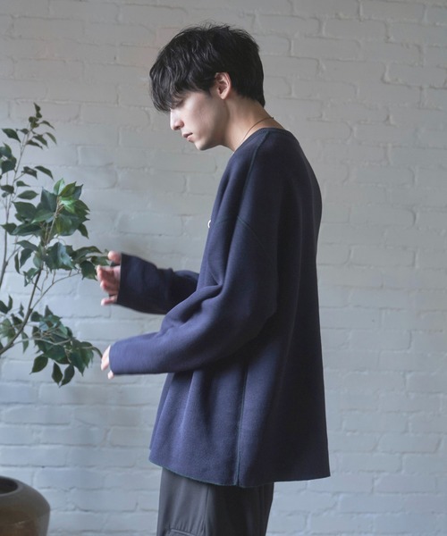 Alpinus（アルピナス）の「Alpinus - fluffy loose reversible knit / フラフィールーズリバーシブルニット（ニット/セーター・メンズ・ホワイト/グリーン・SMALL/MEDIUM）」の10枚目の写真